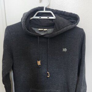 tentree Embroidery Logo Hoodie - Meteorite Black Heather